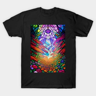 Multicolored Stained Glass Window T-Shirt